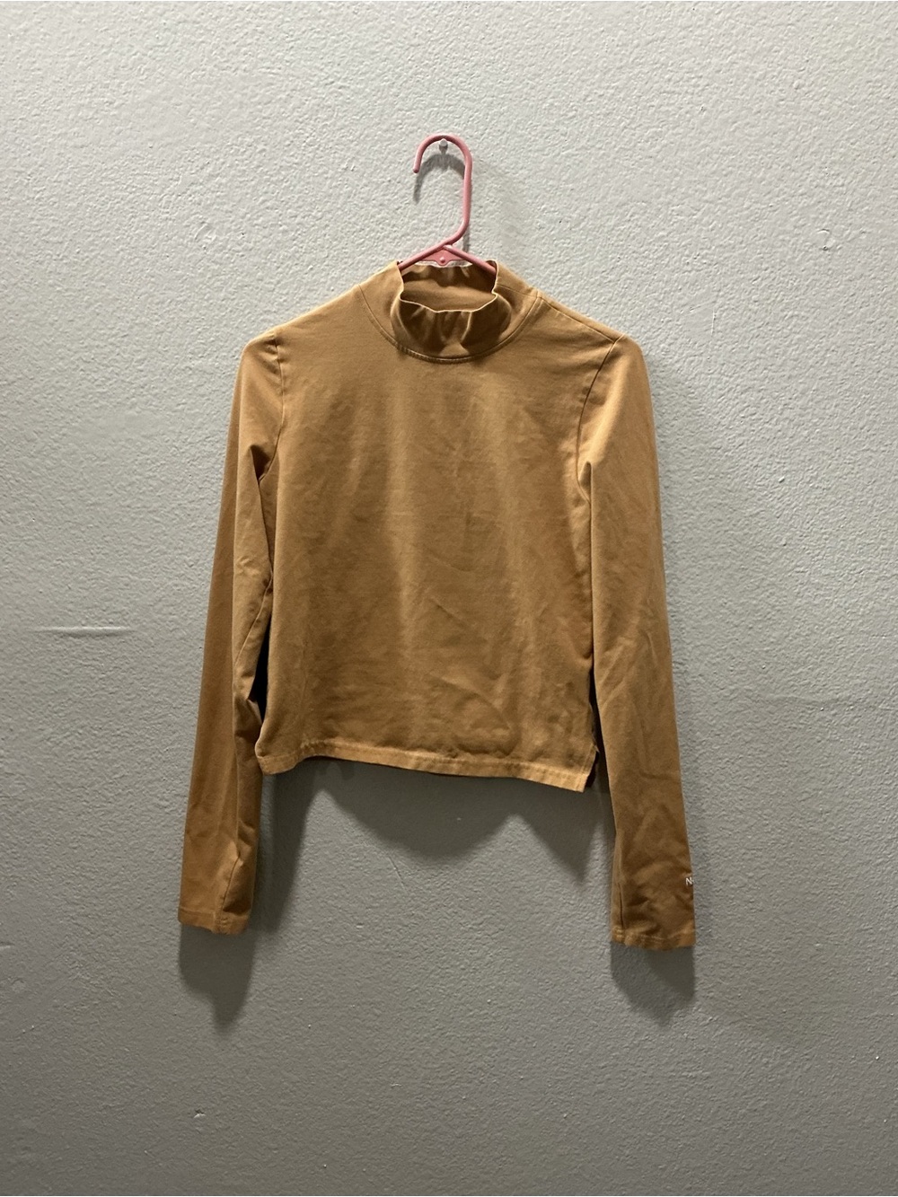 The North Face Women's Long Sleeve Mock Neck Top in Camel Brown
